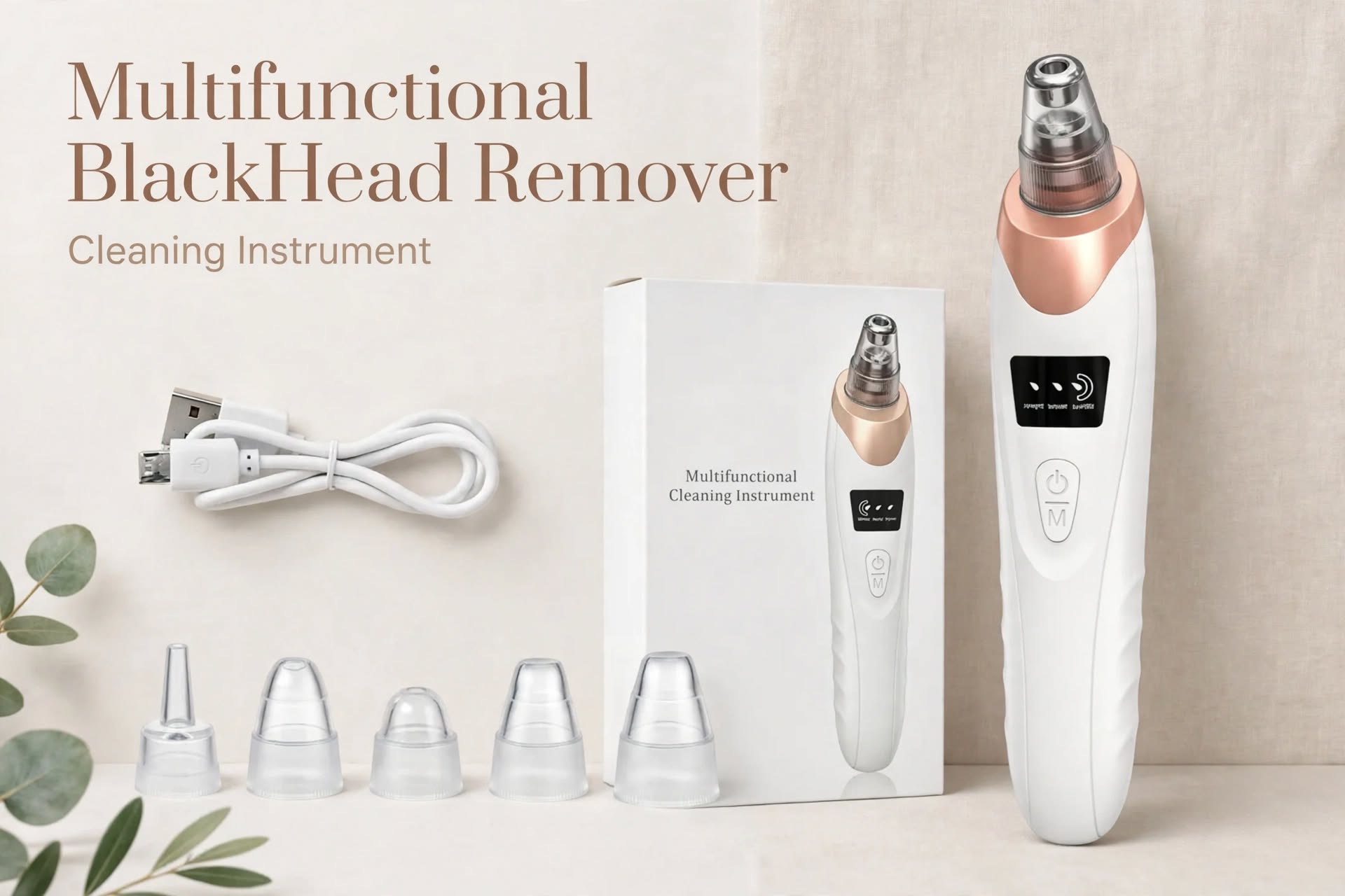 Original 4 in 1 multi-functional Black Head removal Derma suction machine