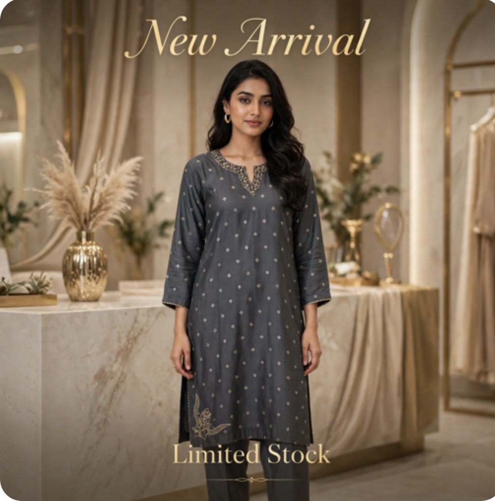 NOIR GREY - Luxury Sequin Pret by NIARS