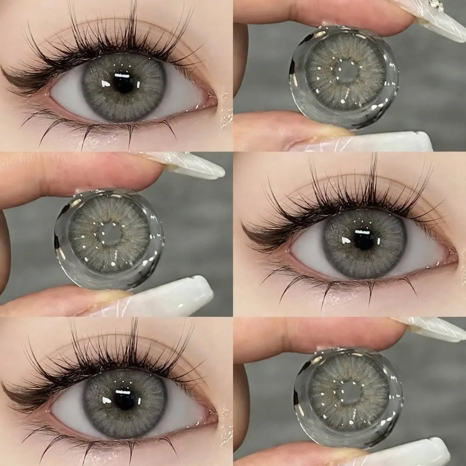 Eye contact lense eye care lense party wear lense in light grey