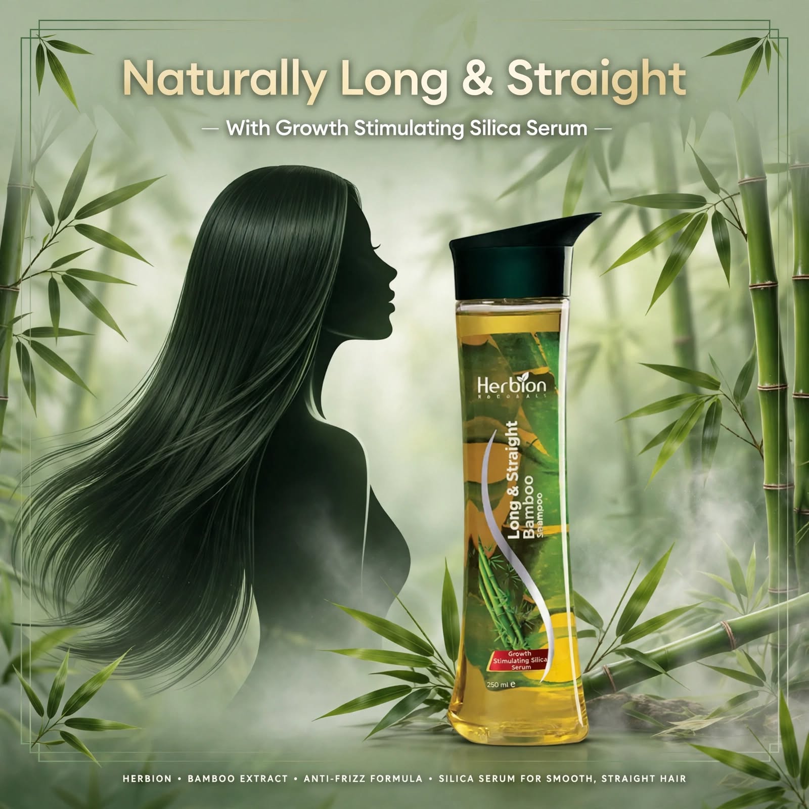 CM Herbion Bamboo Long and Straight Hair Shampoo 250ml | Bamboo Extract Hair Care Shampoo