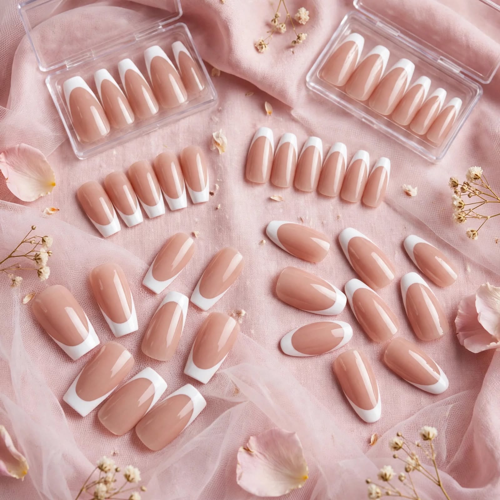 12/24 French nails collection for girls or women