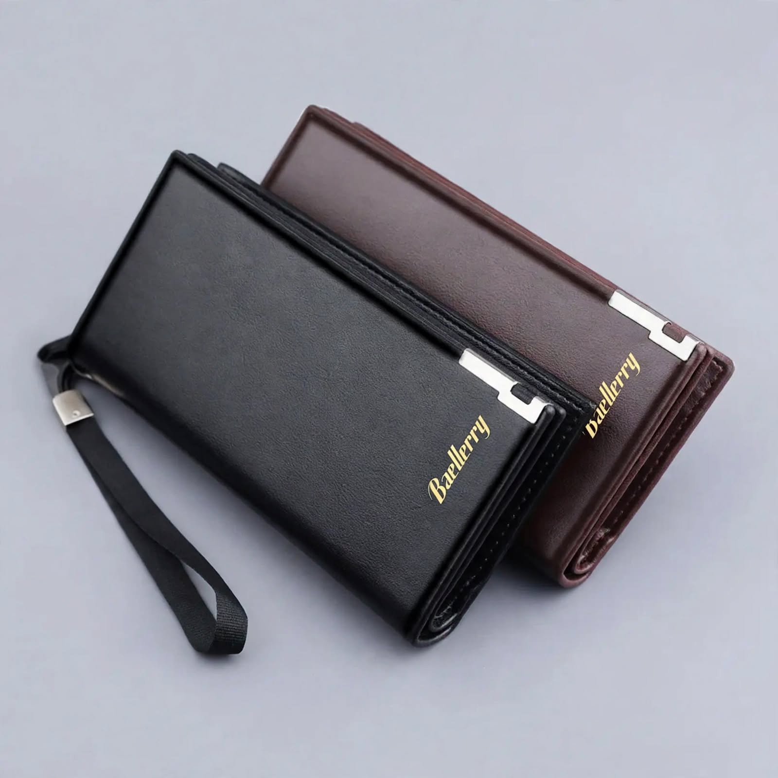 Baellerry Long Wallet for Women, Slim PU Leather Money, Mobile, and Card Holder, Premium Quality, Large Capacity, Button Closure